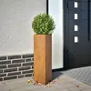 Image de vidaXL Jardinières 2 pcs triangulaire acier résistant aux intempéries