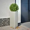 Image de vidaXL Jardinière triangulaire 40x34,5x75 cm acier inoxydable