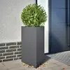 Image de vidaXL Jardinière anthracite triangulaire 50x43x75 cm acier