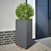 Image de vidaXL Jardinières 2 pcs anthracite triangulaire 50x43x75 cm acier