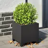 Image de vidaXL Jardinières 2 pcs noir 30x30x30 cm acier
