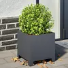 Image de vidaXL Jardinière anthracite 30x30x30 cm acier