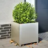 Image de vidaXL Jardinière 50x50x50 cm acier inoxydable