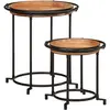 Image de vidaXL Ensemble de table d'appoint 2 pcs bois massif d'acacia