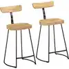 Image de vidaXL Tabourets de bar lot de 2 49x43x88 cm bois de manguier massif