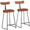 Image de vidaXL Tabourets de bar lot de 2 49x43x88 cm bois de manguier massif
