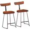 Image de vidaXL Tabourets de bar lot de 2 49x43x79 cm bois de manguier massif