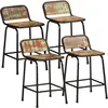 Image de vidaXL Tabourets de bar lot de 4 46x35,5x70cm bois massif récupération