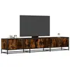 Image de vidaXL Meuble TV chêne fumé 210x35x41 cm bois d'ingénierie