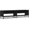 Image de vidaXL Meuble TV noir 180,5x40x46 cm bois d'ingénierie