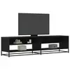 Image de vidaXL Meuble TV noir 180,5x40x46 cm bois d'ingénierie
