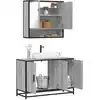 Image de vidaXL Ensemble de meubles de salle de bain 2 pcs Sonoma gris