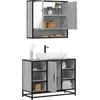 Image de vidaXL Ensemble de meubles de salle de bain 2 pcs Sonoma gris