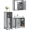 Image de vidaXL Ensemble de meubles de salle de bain 3 pcs Sonoma gris