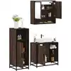 Image de vidaXL Ensemble de meubles de salle de bain 3 pcs Chêne marron
