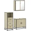 Image de vidaXL Ensemble de meubles de salle de bain 3 pcs chêne sonoma