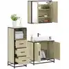 Image de vidaXL Ensemble de meubles de salle de bain 3 pcs chêne sonoma