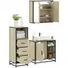 Image de vidaXL Ensemble de meubles de salle de bain 3 pcs chêne sonoma