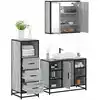 Image de vidaXL Ensemble de meubles de salle de bain 3 pcs Sonoma gris
