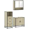 Image de vidaXL Ensemble de meubles de salle de bain 3 pcs chêne sonoma