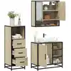 Image de vidaXL Ensemble de meubles de salle de bain 3 pcs chêne sonoma