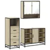 Image de vidaXL Ensemble de meubles de salle de bain 3 pcs chêne sonoma