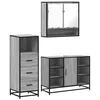 Image de vidaXL Ensemble de meubles de salle de bain 3 pcs Sonoma gris