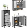 Image de vidaXL Ensemble de meubles de salle de bain 3 pcs Sonoma gris