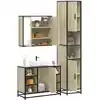 Image de vidaXL Ensemble de meubles de salle de bain 3 pcs chêne sonoma