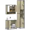 Image de vidaXL Ensemble de meubles de salle de bain 3 pcs chêne sonoma