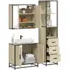 Image de vidaXL Ensemble de meubles de salle de bain 3 pcs chêne sonoma
