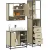Image de vidaXL Ensemble de meubles de salle de bain 3 pcs chêne sonoma