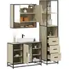 Image de vidaXL Ensemble de meubles de salle de bain 3 pcs chêne sonoma