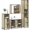 Image de vidaXL Ensemble de meubles de salle de bain 4 pcs chêne sonoma