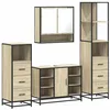 Image de vidaXL Ensemble de meubles de salle de bain 4 pcs chêne sonoma