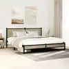 Image de vidaXL Cadre de lit en métal sans matelas chêne sonoma 180x200 cm