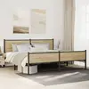 Image de vidaXL Cadre de lit en métal sans matelas chêne sonoma 200x200 cm