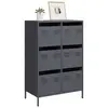 Image de vidaXL Buffet haut anthracite 68x39x101,5 cm acier