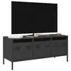 Image de vidaXL Meuble TV noir 101,5x39x43,5 cm acier laminé à froid