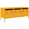 Image de vidaXL Meuble TV jaune moutarde 101,5x39x43,5 cm acier laminé à froid, support TV, buffet TV, armoire hifi, banc TV, armoire en métal
