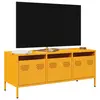 Image de vidaXL Meuble TV jaune moutarde 101,5x39x43,5 cm acier laminé à froid