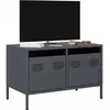 Image de vidaXL Meuble TV anthracite 68x39x43,5 cm acier laminé à froid