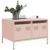Image de vidaXL Meuble TV rose 68x50x43,5 cm acier laminé à froid