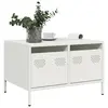 Image de vidaXL Meuble TV blanc 68x50x43,5 cm acier laminé à froid