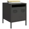 Image de vidaXL Table de chevet noir 35x39x43,5 cm acier