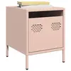 Image de vidaXL Tables de chevet 2 pcs rose 35x39x43,5 cm acier