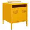 Image de vidaXL Tables de chevet 2 pcs jaune moutarde 35x39x43,5 cm acier