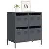 Image de vidaXL Buffet anthracite 68x39x73,5 cm acier laminé à froid