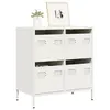 Image de vidaXL Buffet blanc 68x39x73,5 cm acier laminé à froid