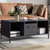 Image de vidaXL Table basse anthracite 101,5x50x43,5 cm acier laminé à froid